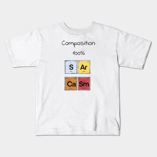 Science Sarcasm S Ar Ca Sm Elements of Humor Composition  White Kids T-Shirt